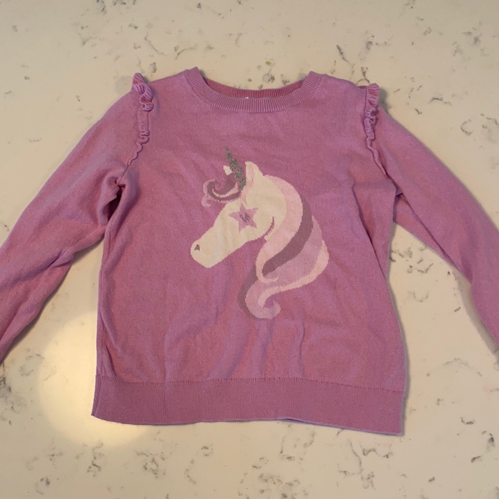Purple unicorn sweater